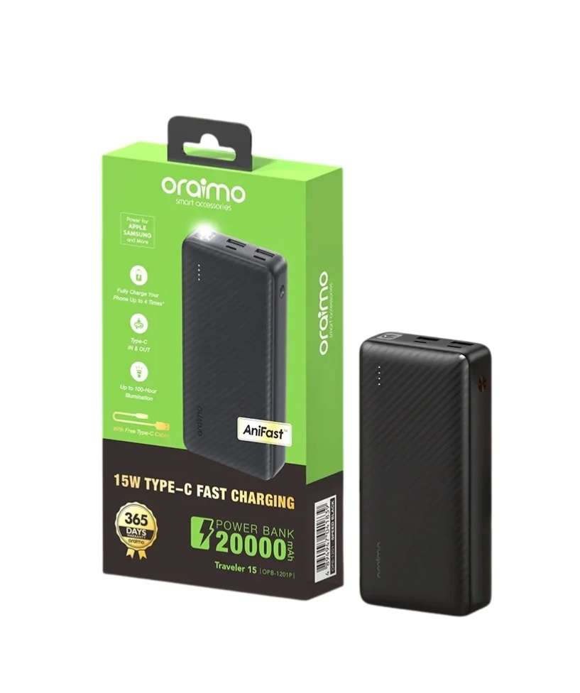 Oraimo Traveler 15 (20000mAh) power bank.