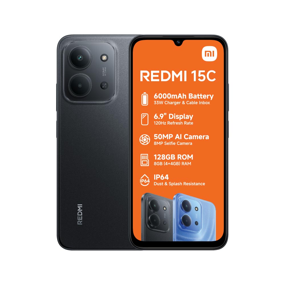 Redmi 15C (128GB Storage,  up to 8GB ram)