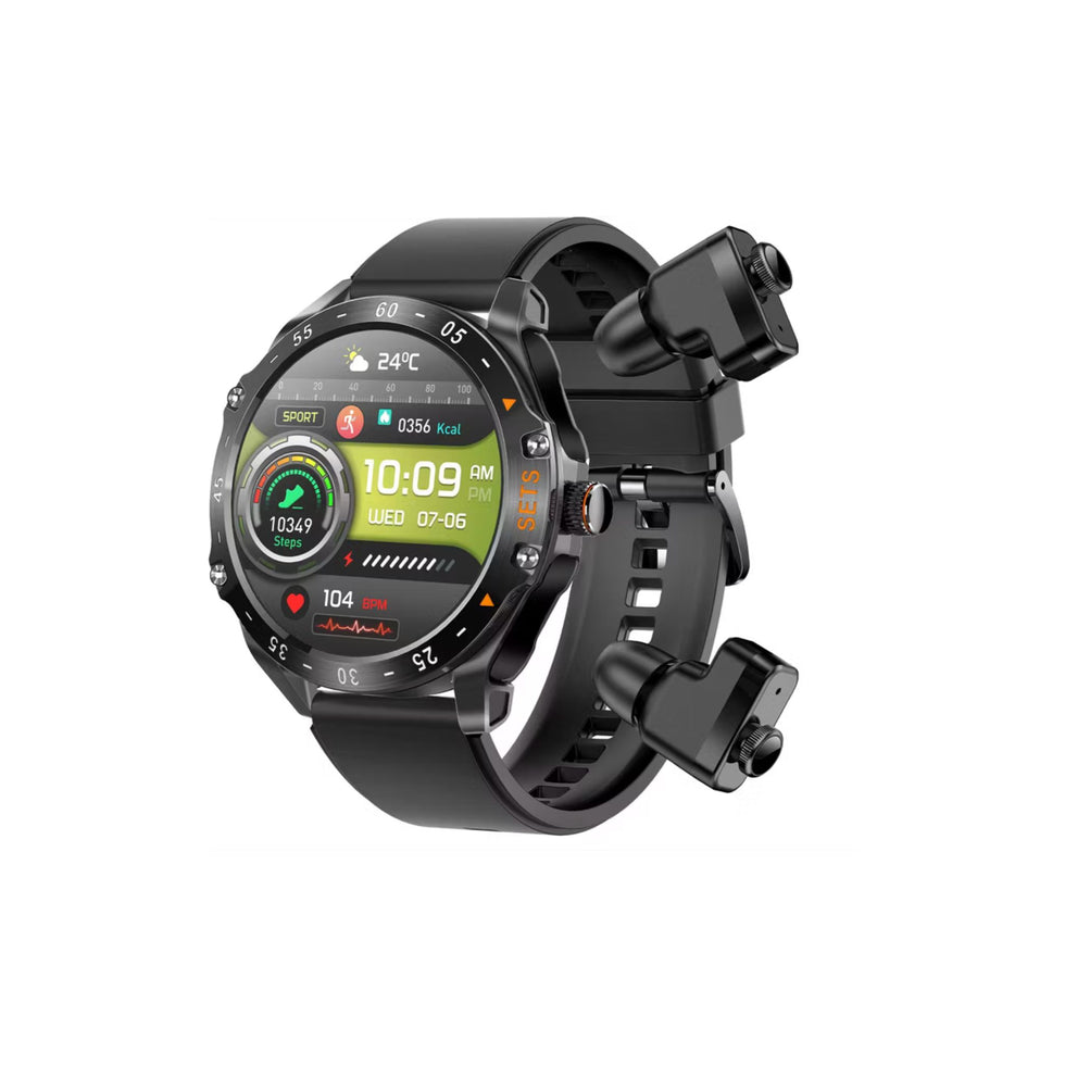 Porodo Hype Smart Watch with Wireless Earbuds
